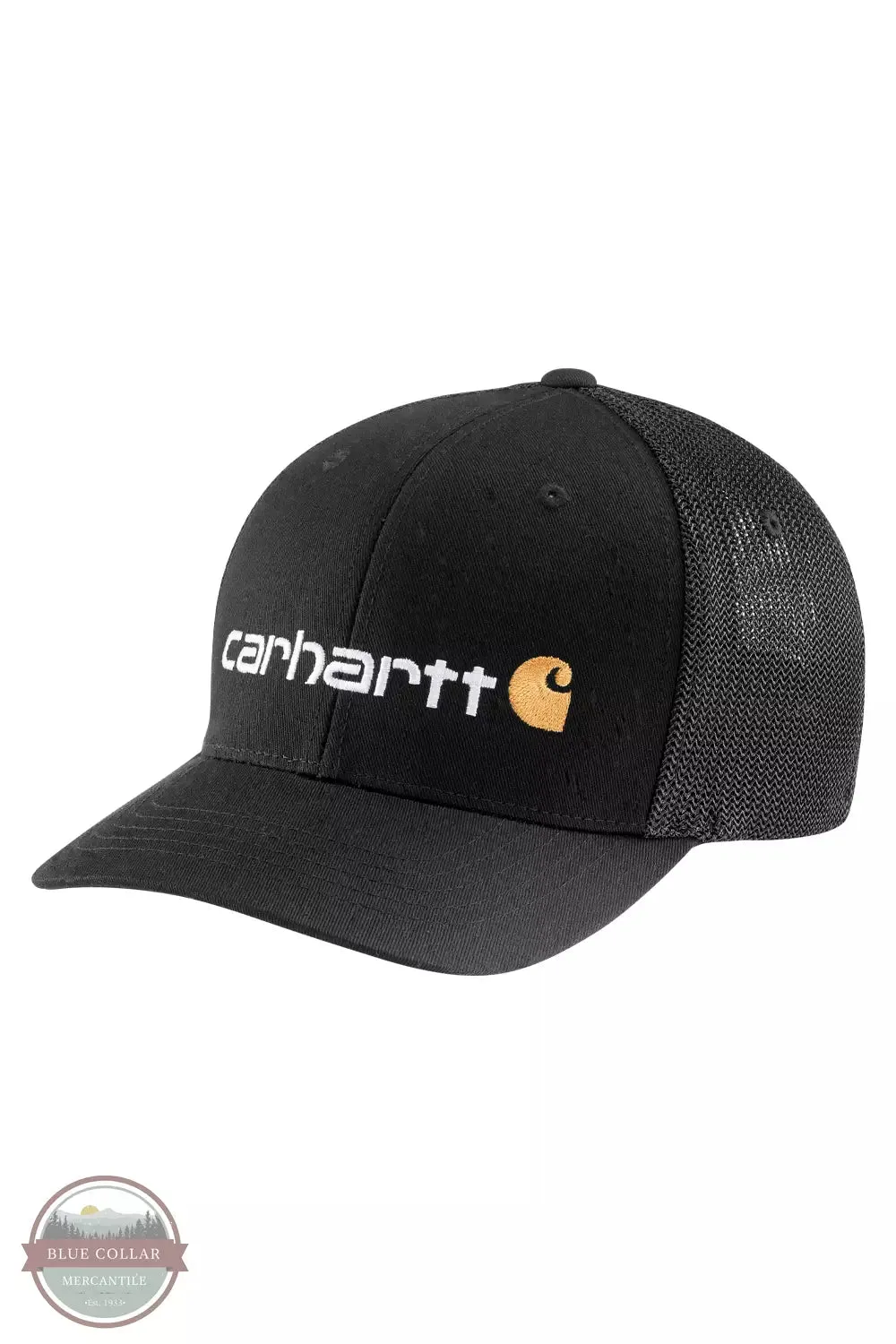 105353 Rugged Flex Fitted Canvas Mesh-Back Logo Graphic Cap