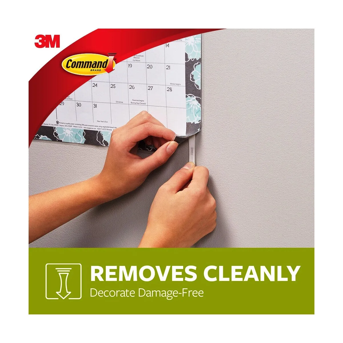 3M Command Adhesive Poster Strips 12 Pack - White
