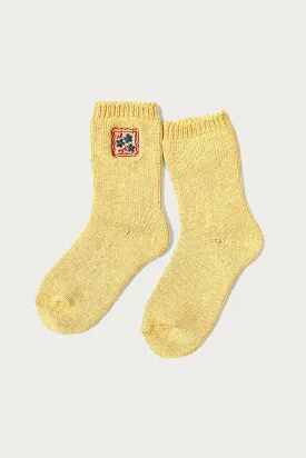 56 Yarns COOKIE Embroidery Socks - Yellow