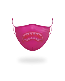 ADULT PINK SHARK FORM-FITTING FACE MASK