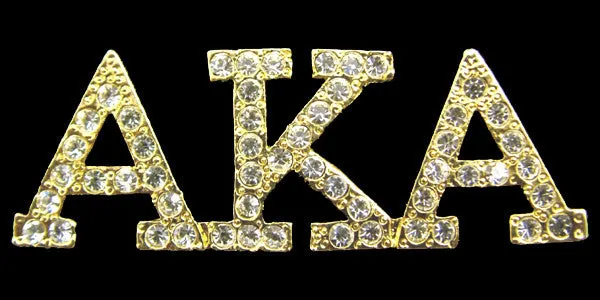 AKA Gold Austrian Clear Crystal Pin