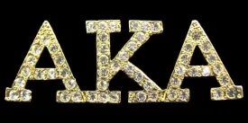 AKA Gold Austrian Clear Crystal Pin