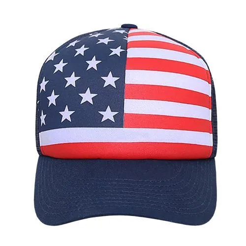 America USA Flag Trucker Foam Mesh Hat - A11