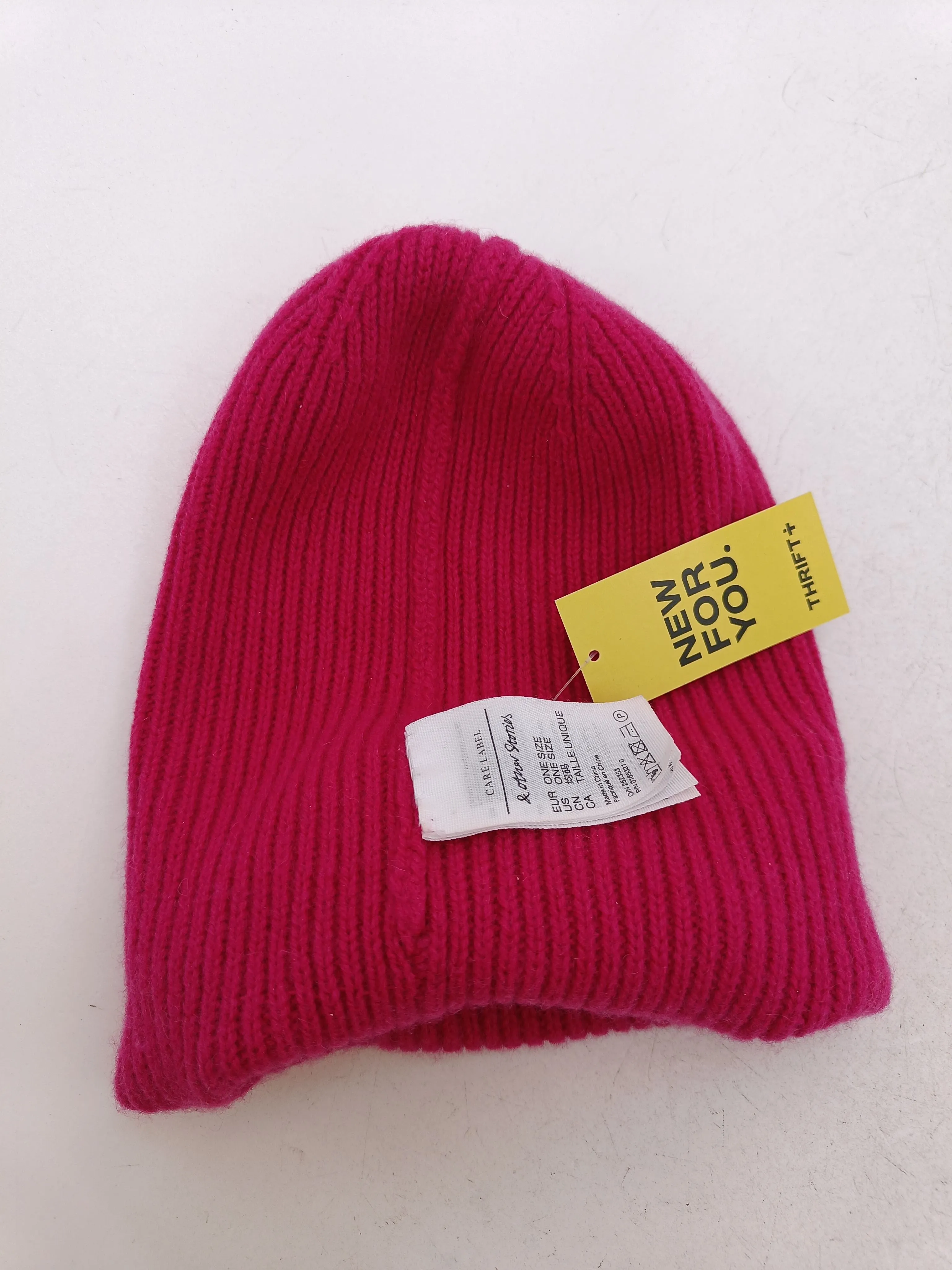 & Other Stories Women's Hat Pink 100% Cashmere