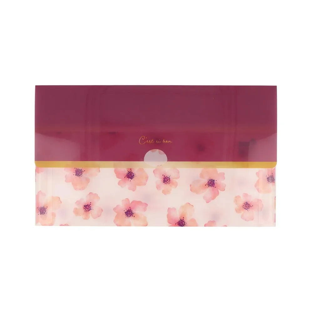 Antibacterial Wide Face Mask Case Pink Flower