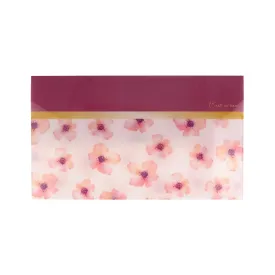 Antibacterial Wide Face Mask Case Pink Flower