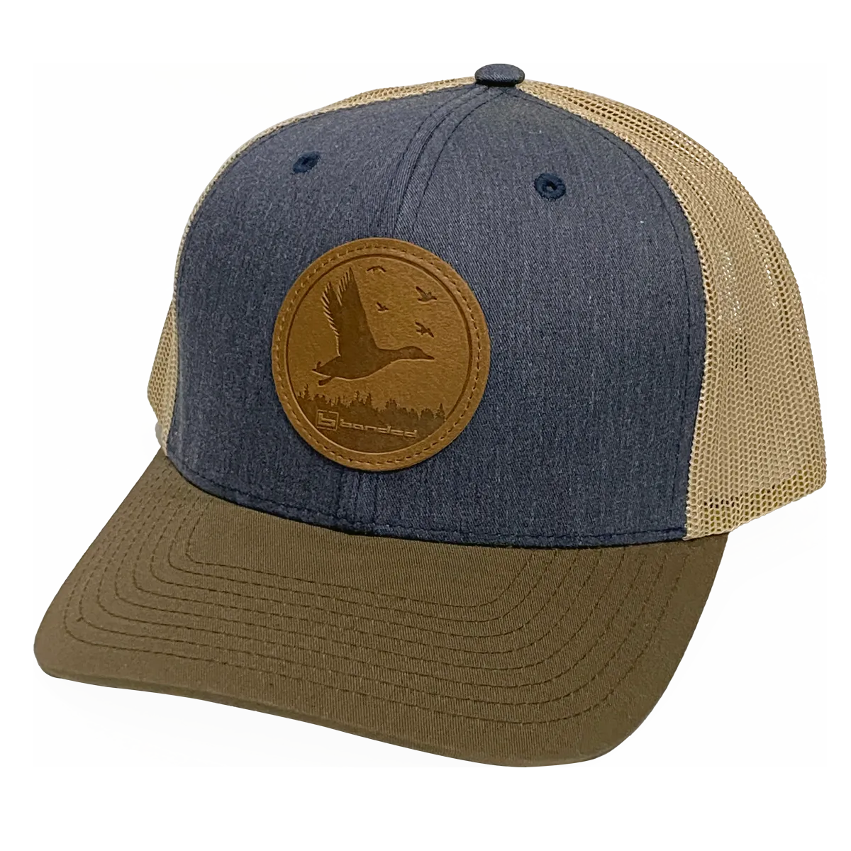 Banded Leather Duck Patch Cap