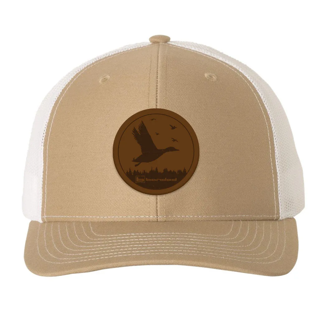 Banded Leather Duck Patch Cap