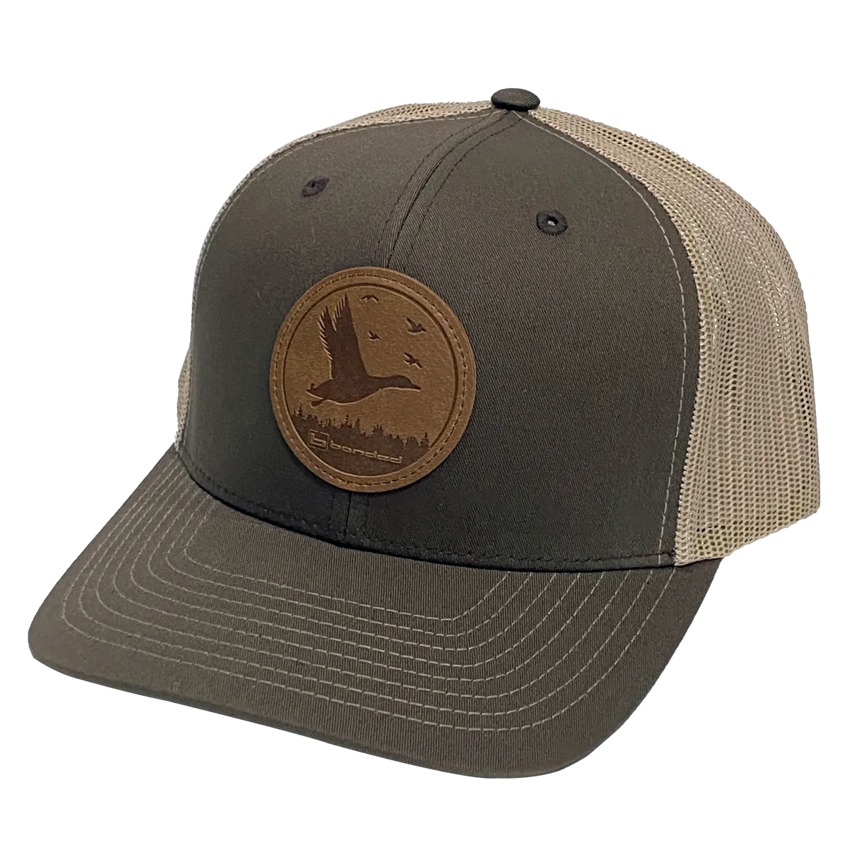 Banded Leather Duck Patch Cap