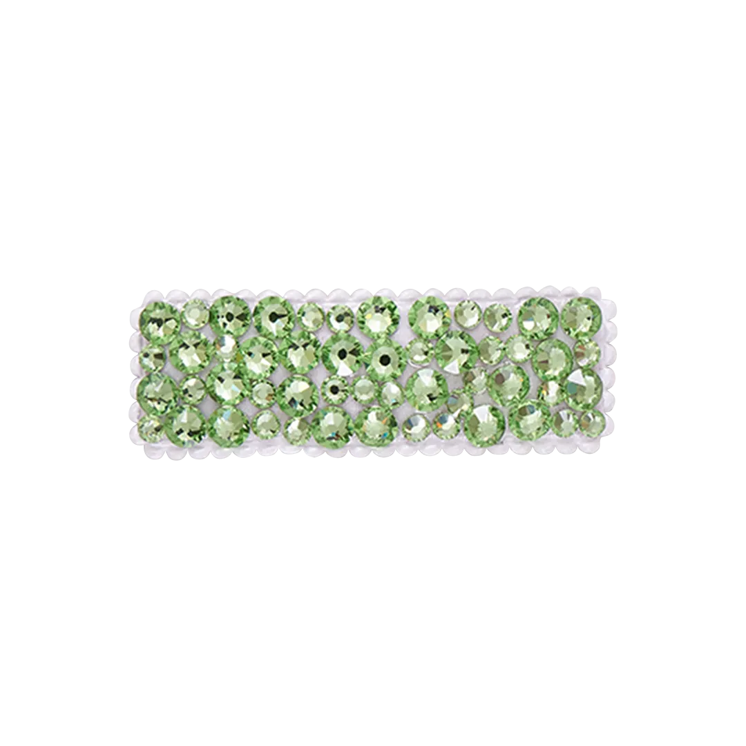 Bari Lynn Crystal Snap Clip - Peridot