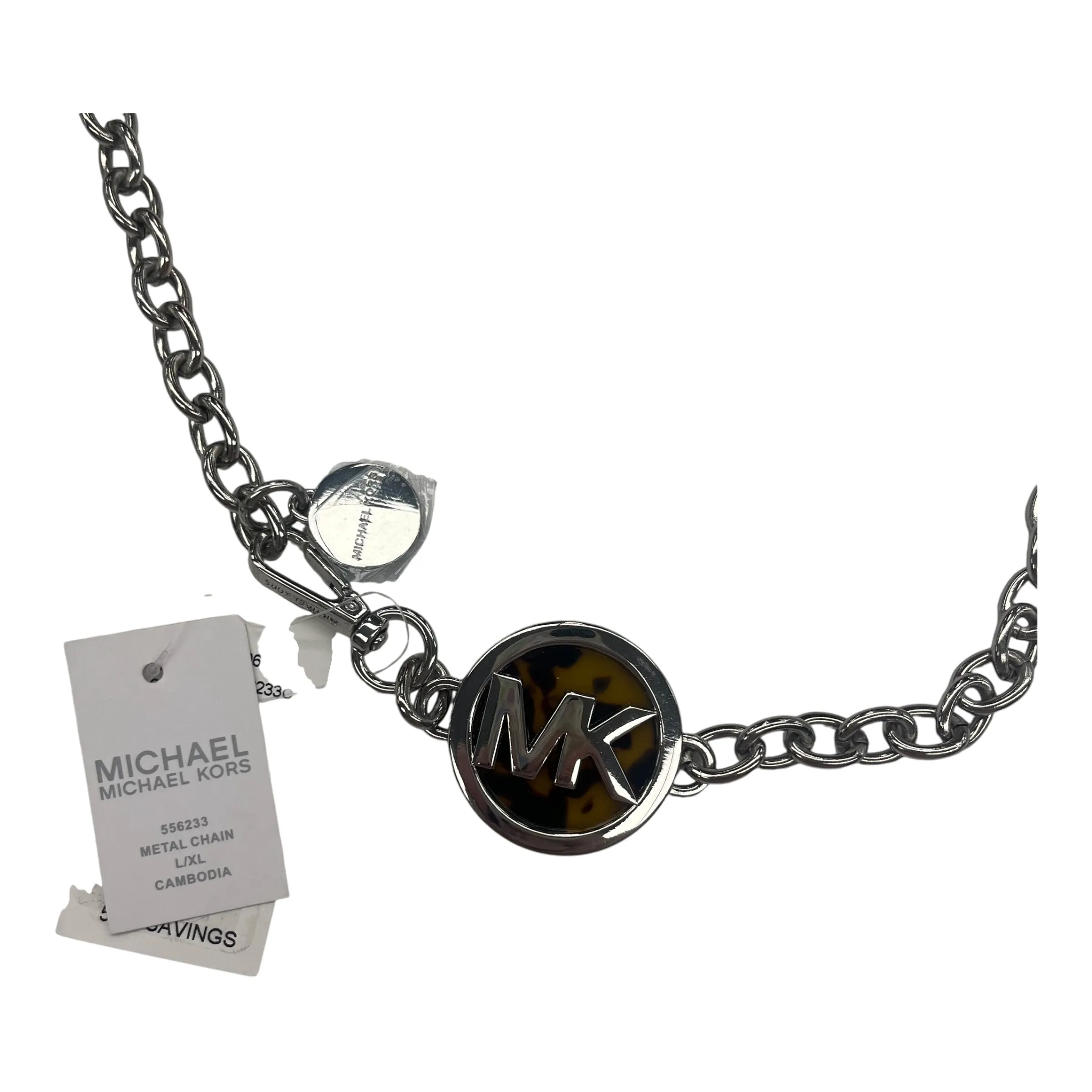 Belt Designer By Michael Kors In Silver