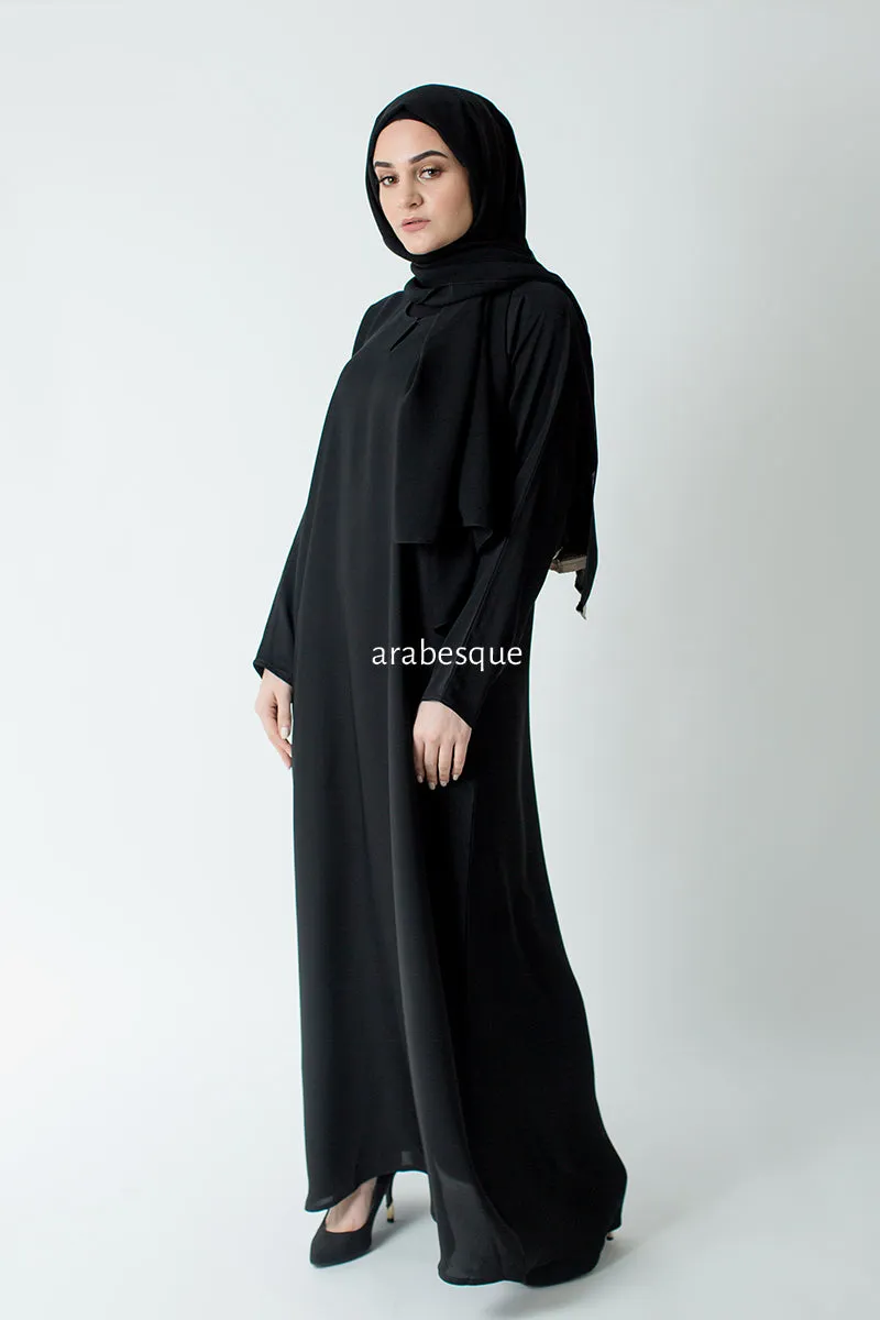 Black Internet Cloth Abaya (No Pocket, With Pocket, Zip)