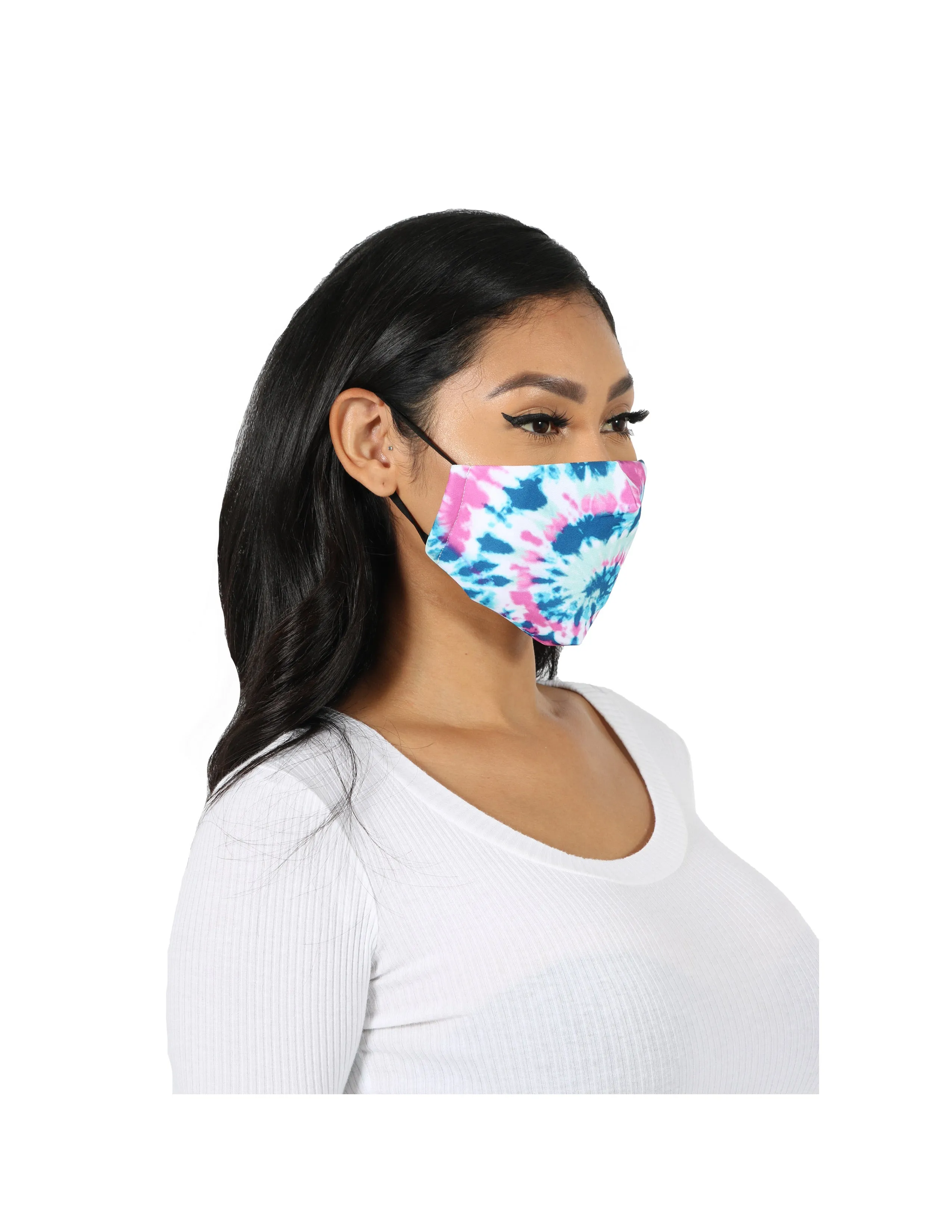 Blue/White Tie Dye Face Mask