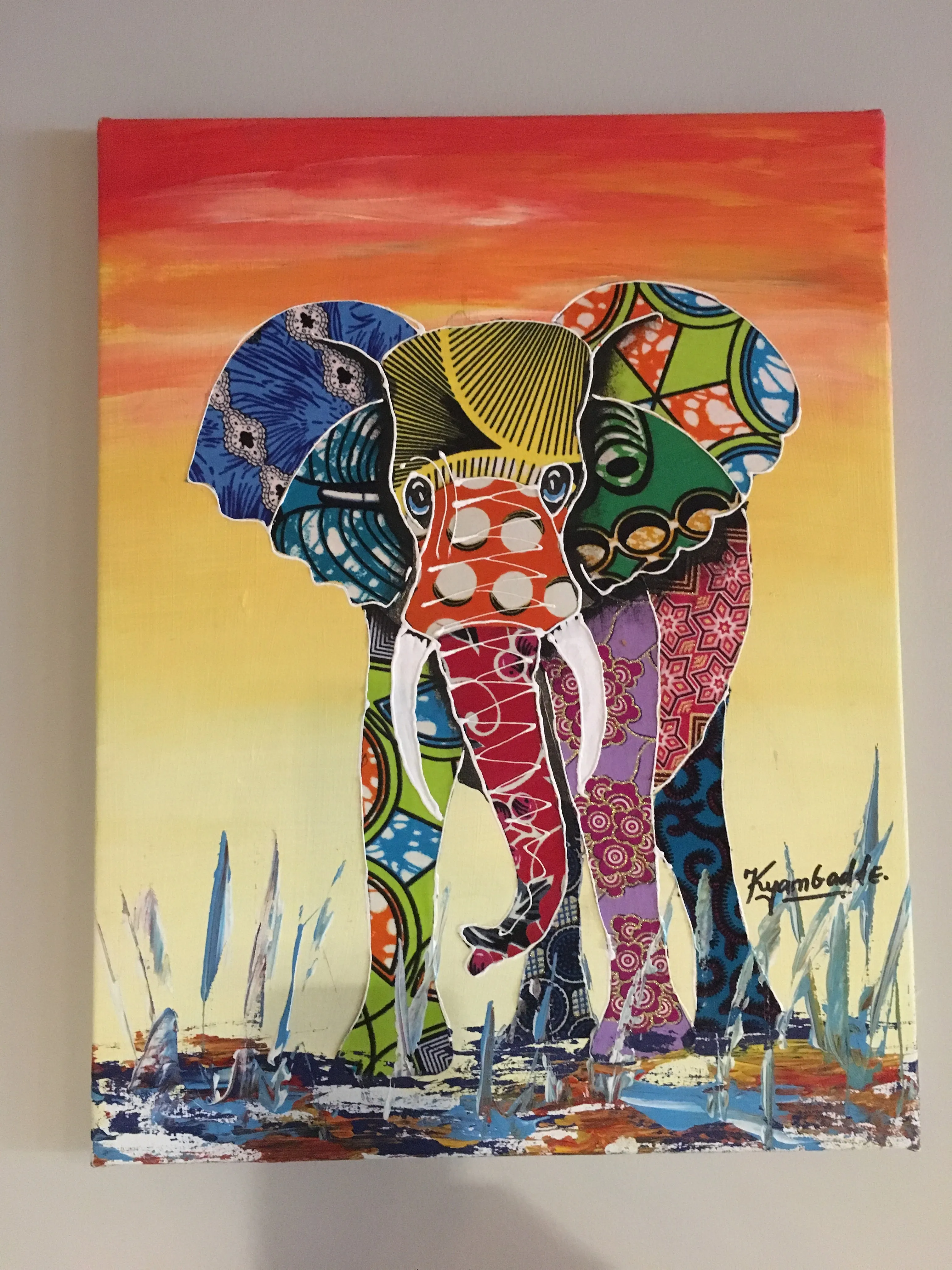 Bright Kitenge Elephant, Small