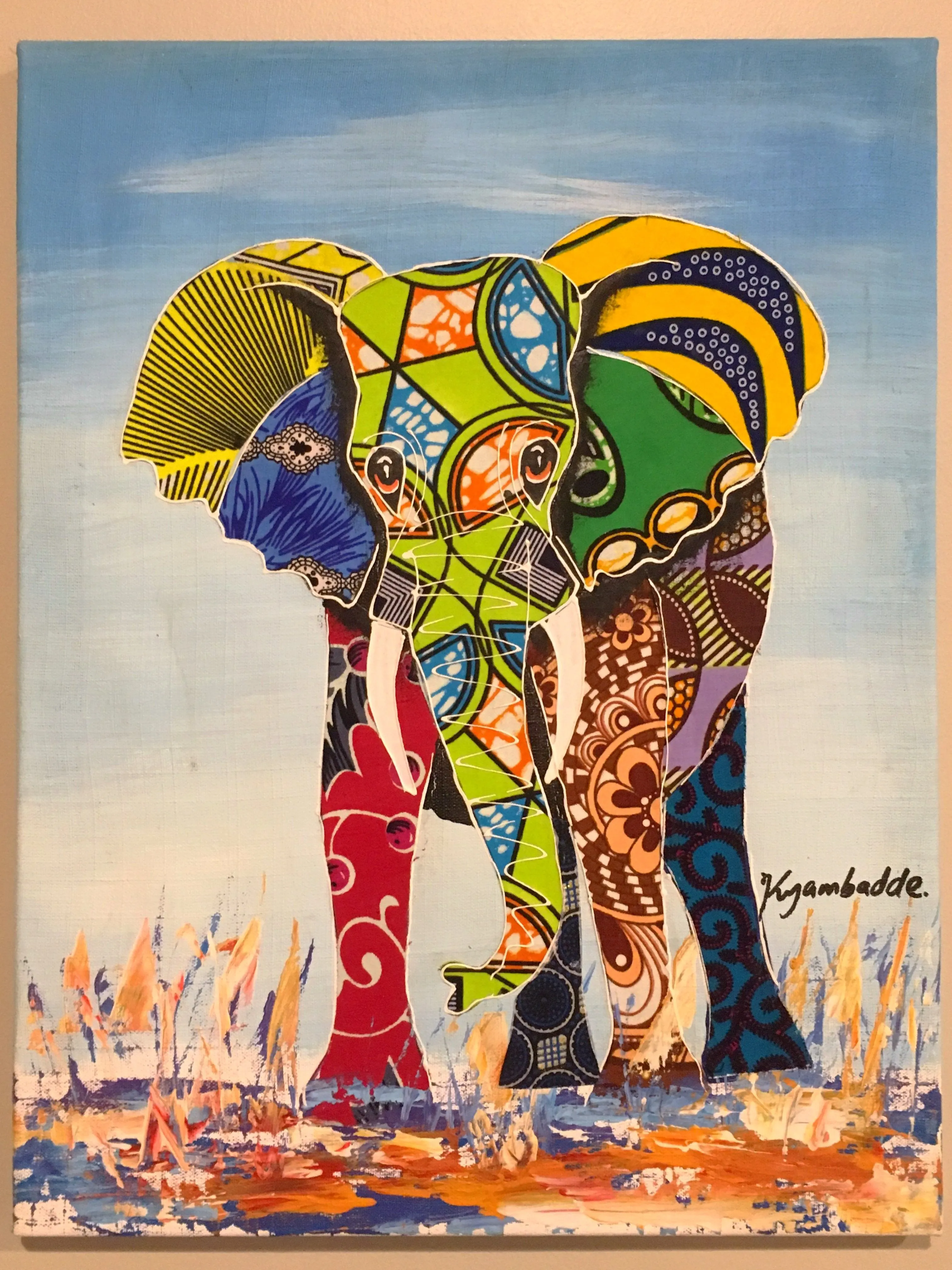 Bright Kitenge Elephant, Small
