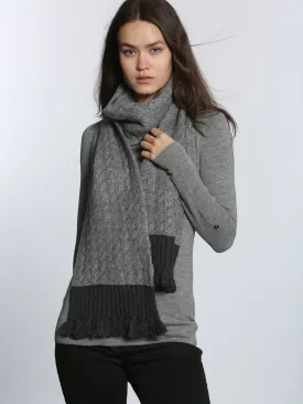 Cable Fringe Scarf