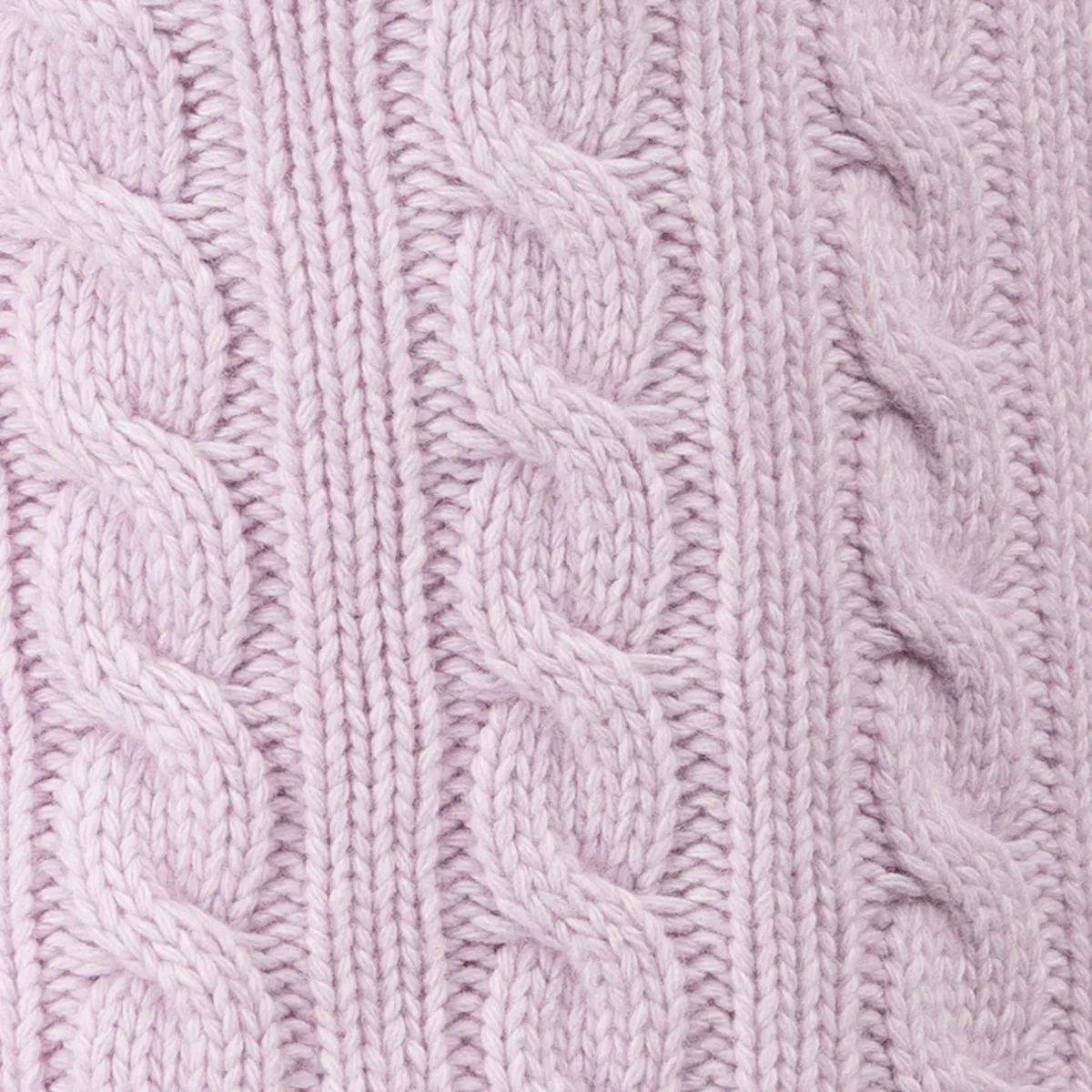 Cable Knit Pullover in Lilac