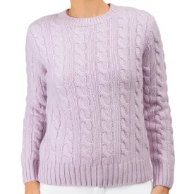 Cable Knit Pullover in Lilac
