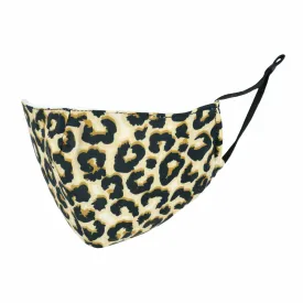 Care Cover Adult Leopard Print Protective Face Mask with Built-In Filter Pocket