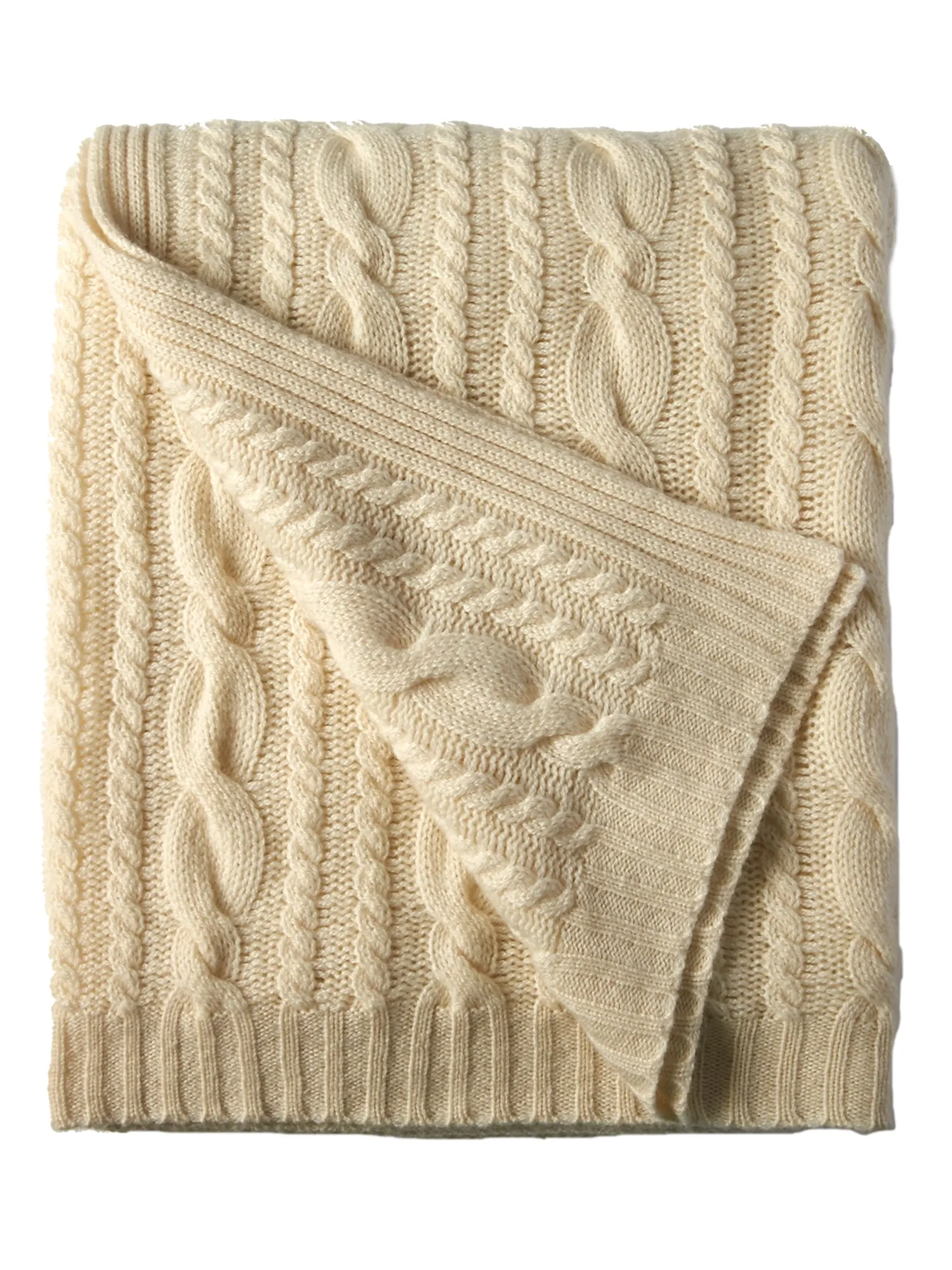 Cashmere Cable Throw