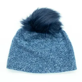 CASHMERE TWEED HAT WITH POM POM