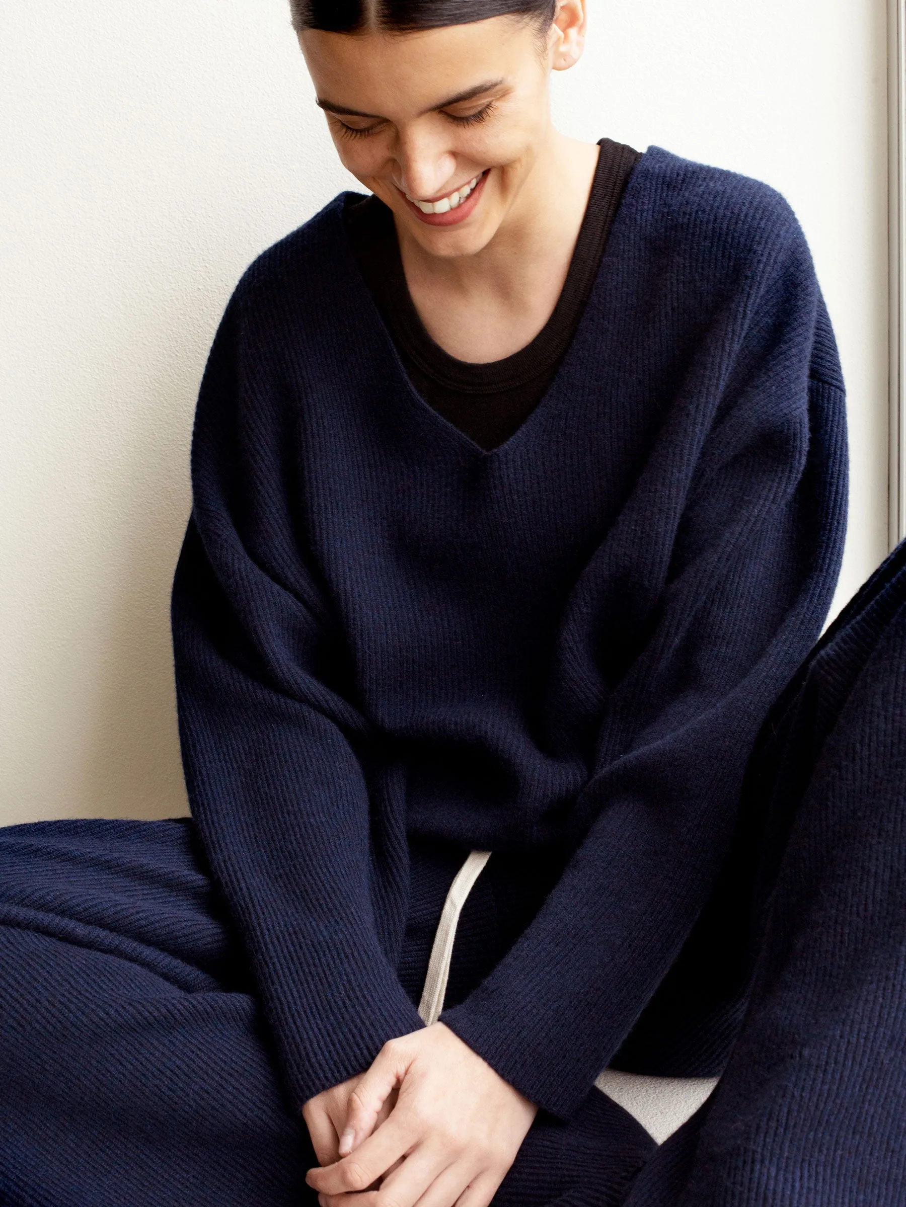 cashmere weekend track pant