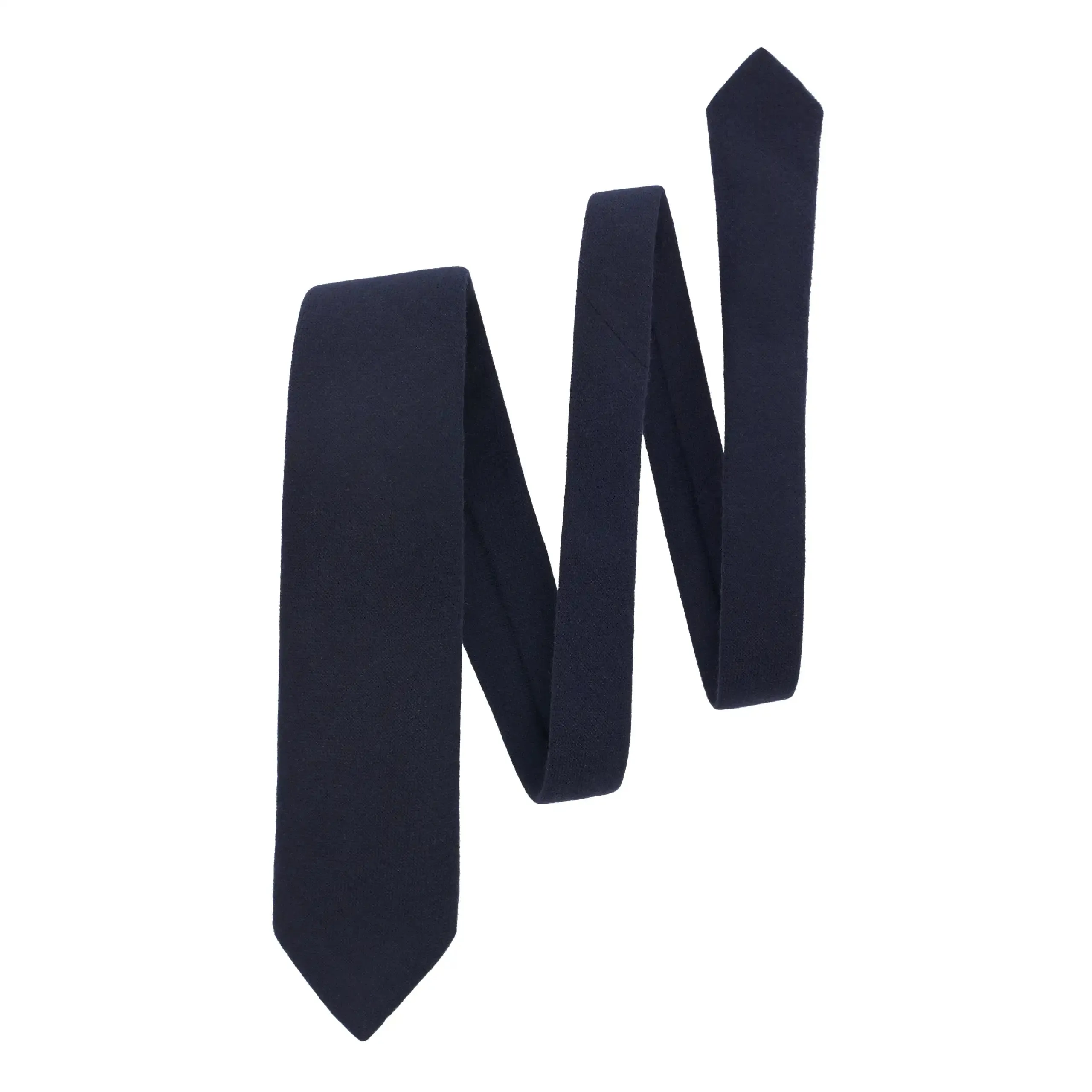 Cashmere Woven Navy Blue Tie