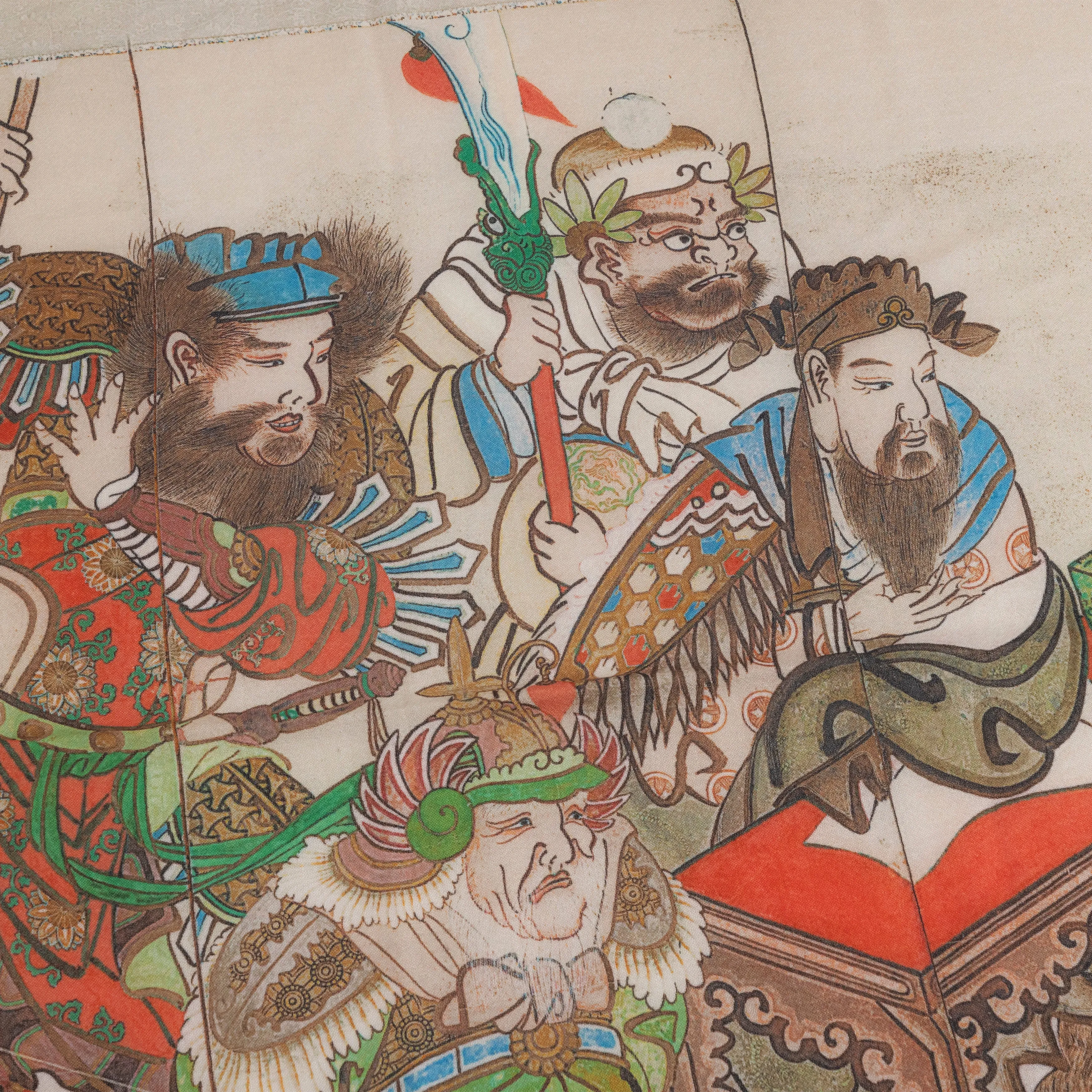 Cashmere/Silk Three Kingdoms Print Scarf