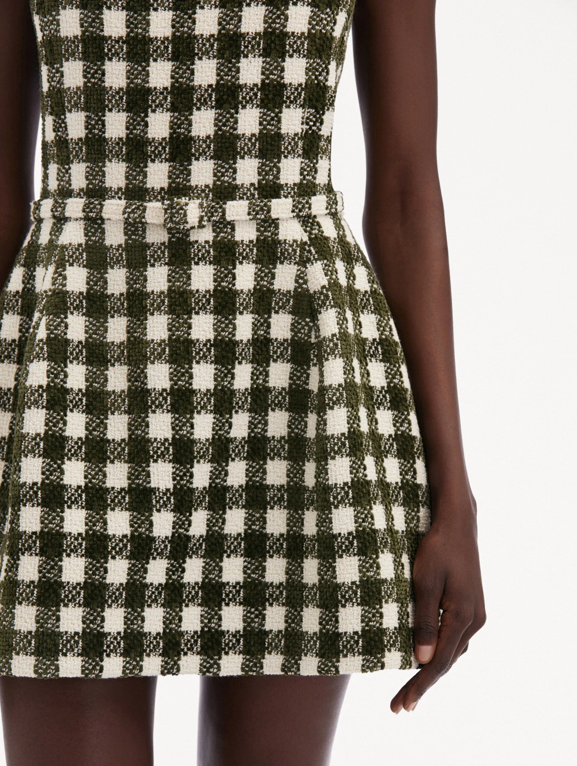 Chenille Check Tweed Dress