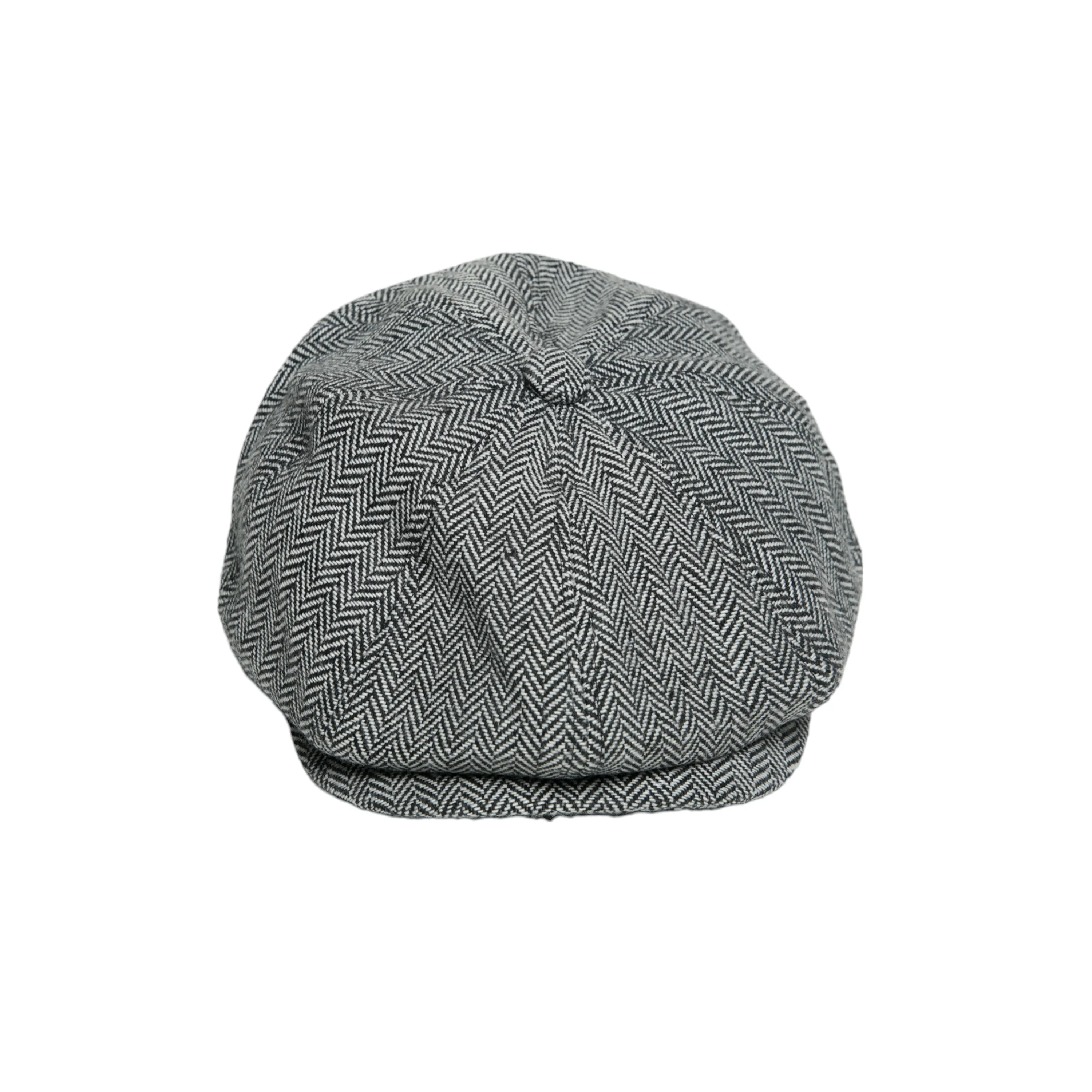 Chokore Herringbone Vintage Baker Boy Cap (Black & White)