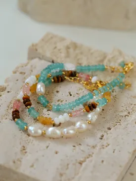 Colorful Beaded Freshwater Pearl Bracelet