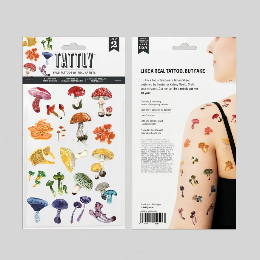 Colorful Mushrooms Sheet