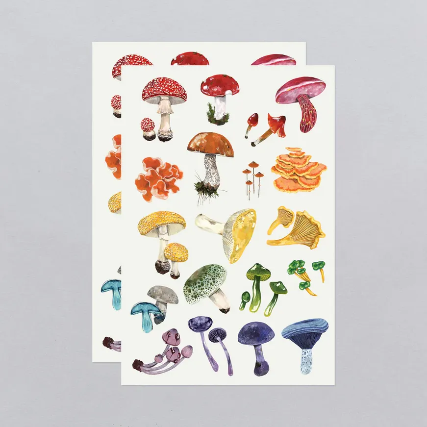 Colorful Mushrooms Sheet