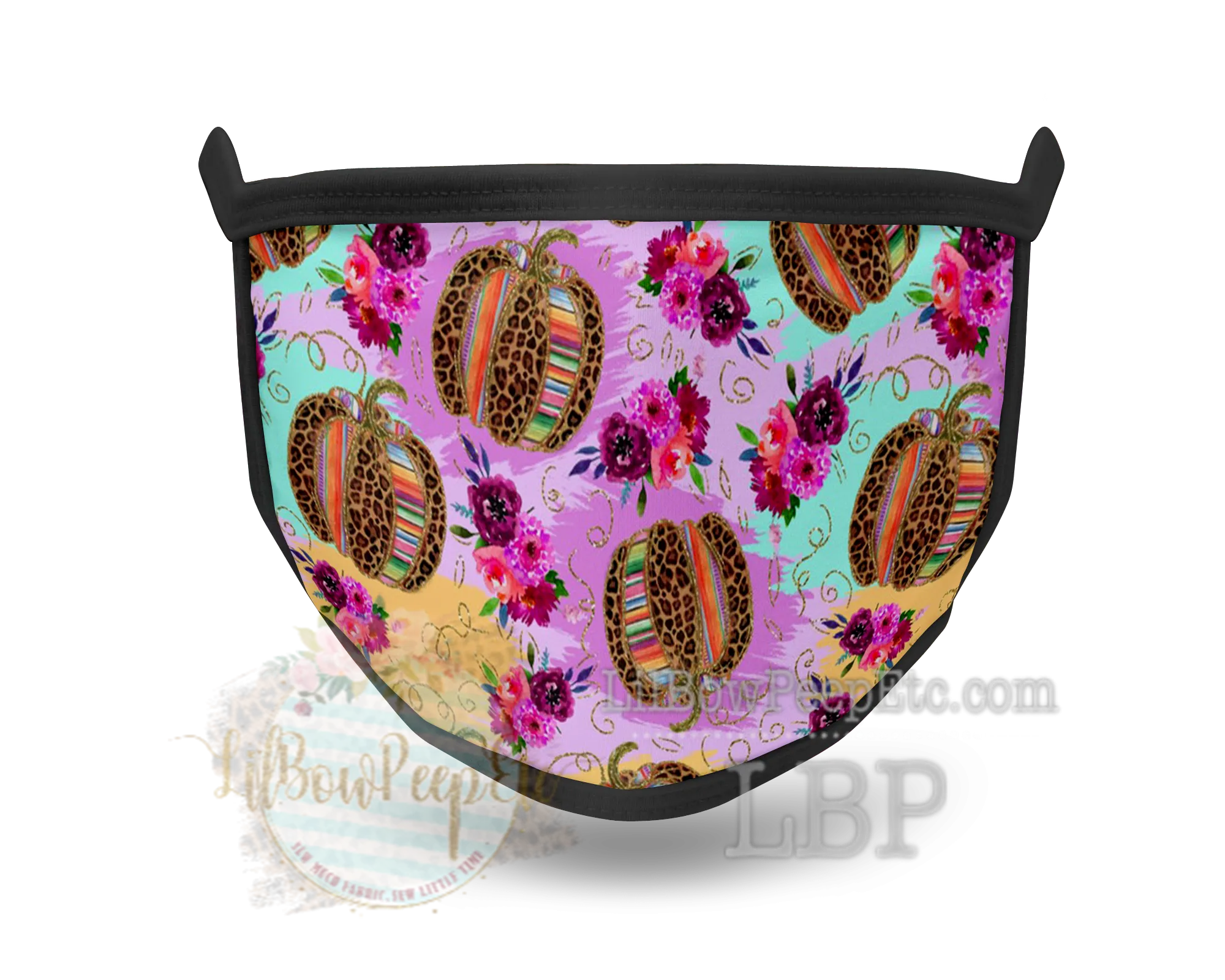 Colorful Pumpkins Printed Mask