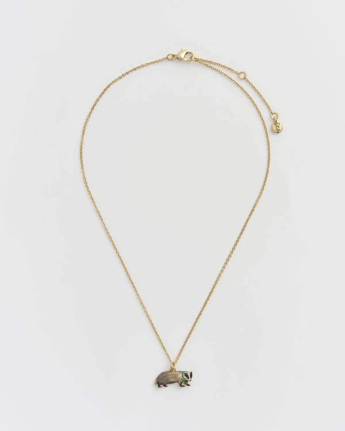 Cosy Badger Charm Necklace