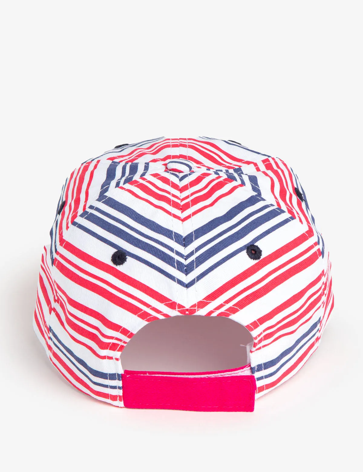 COTTON TWILL STRIPE BASEBALL CAP