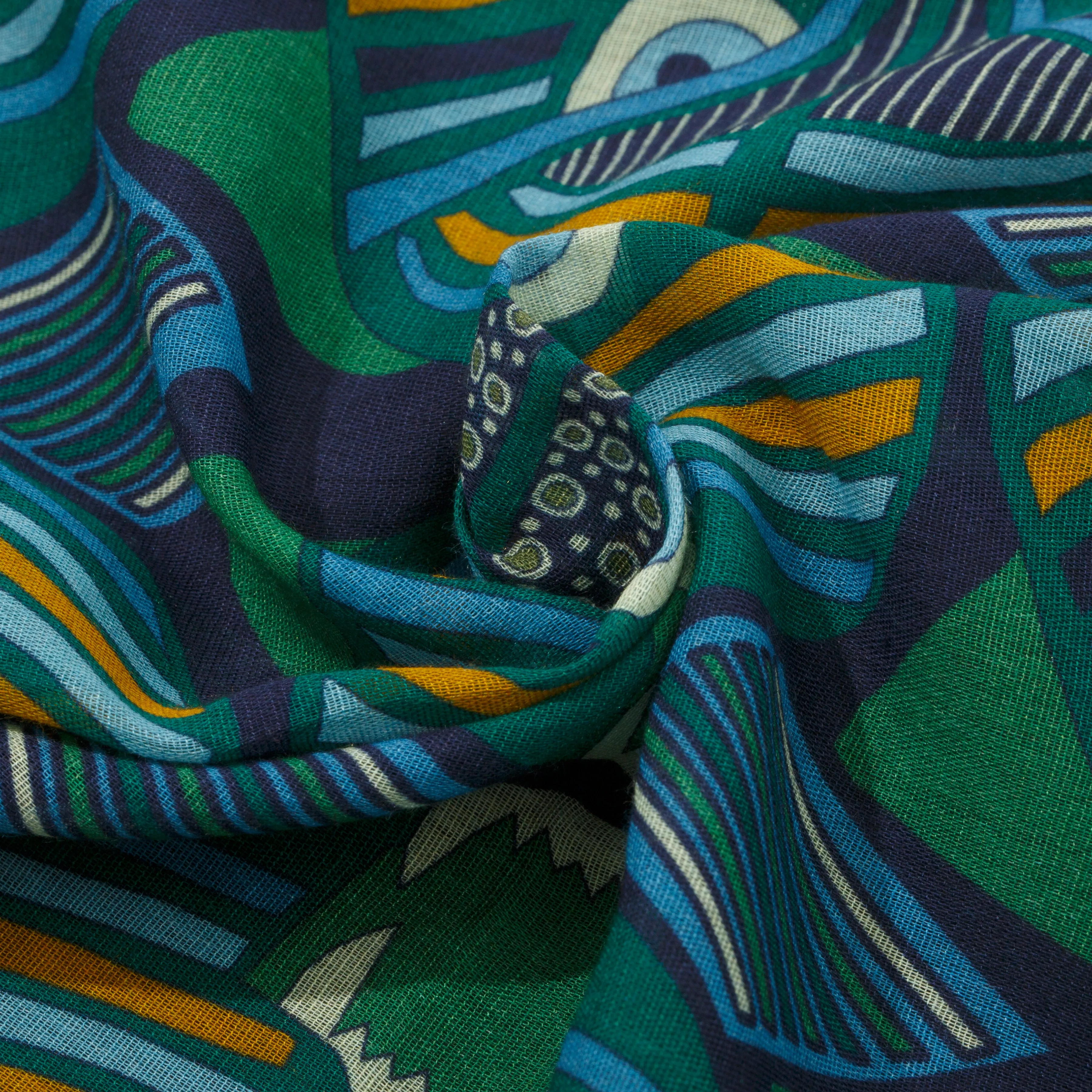 Cotton/Modal/Cashmere Bold Tiger Print Pocket Square