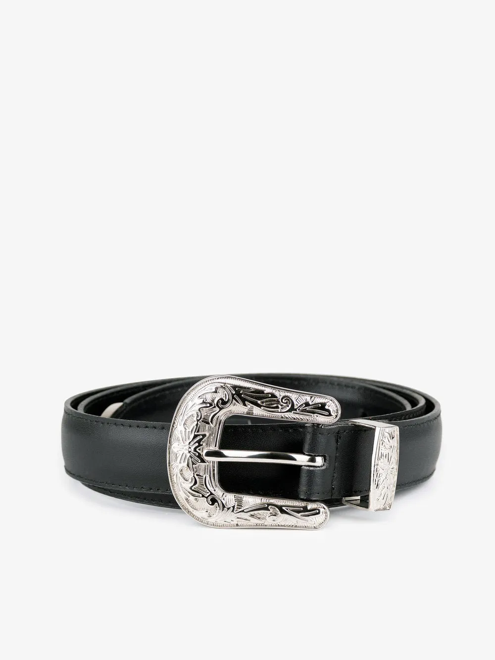 Country Leather Belt in Black