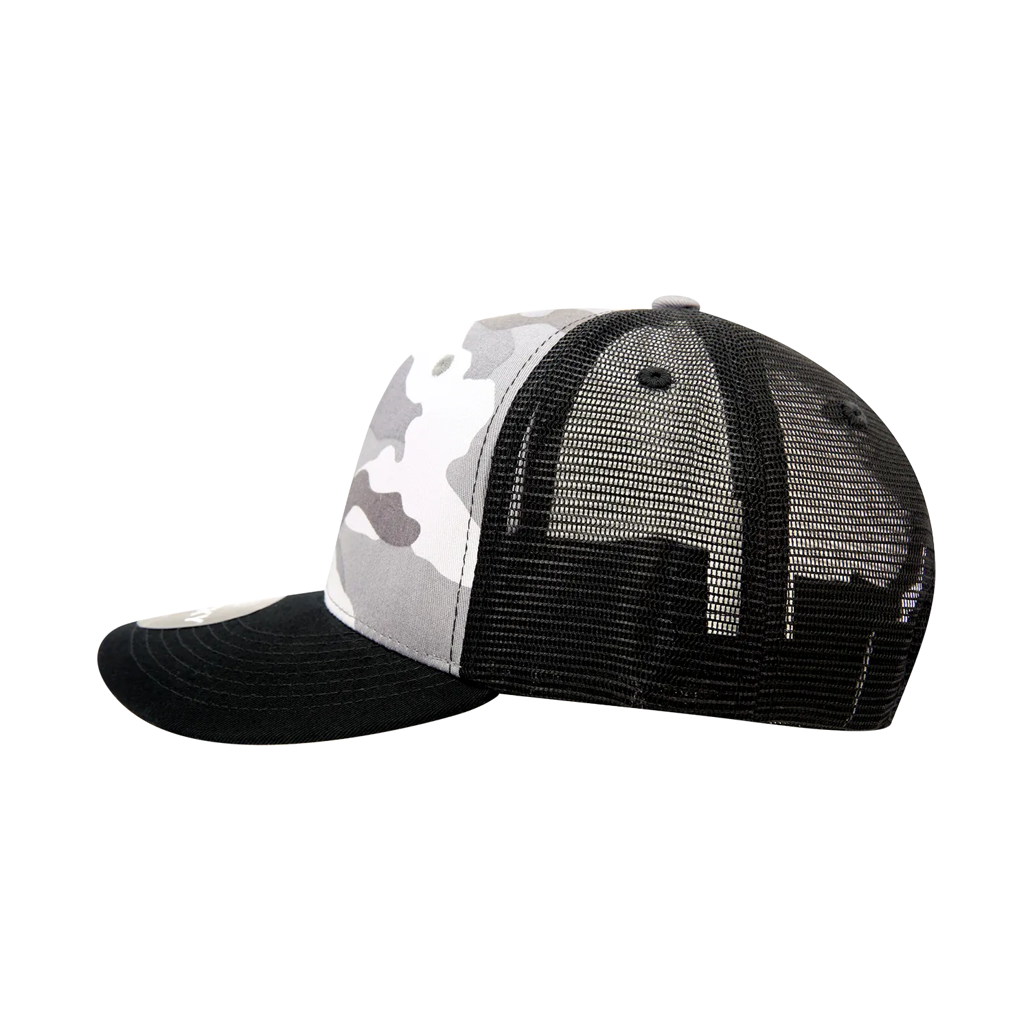 Decky 1054 Camo Curve Bill Trucker Hat, 6 Panel Camo Trucker Cap