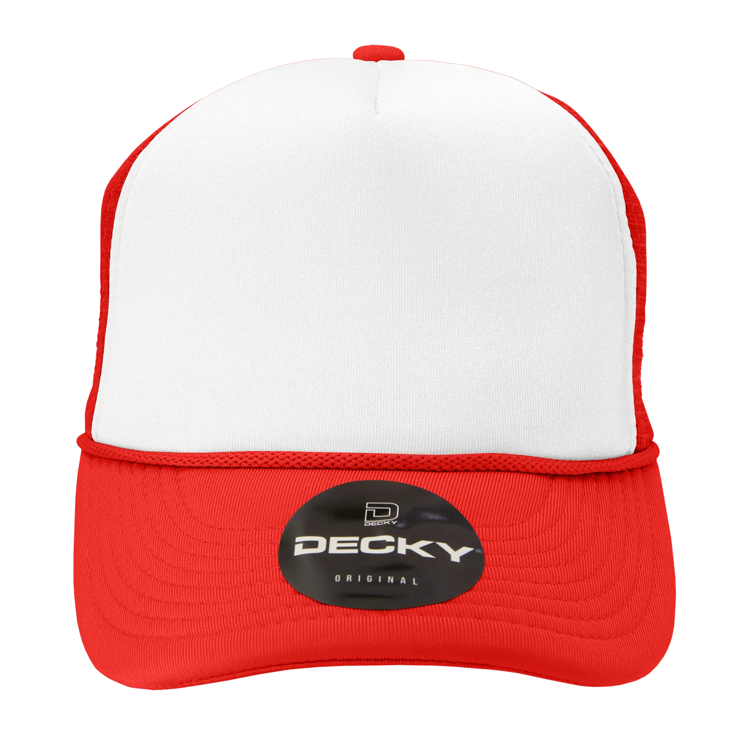 Decky 210 Blank Foam Trucker Hat, Two Tone Mesh Back Cap