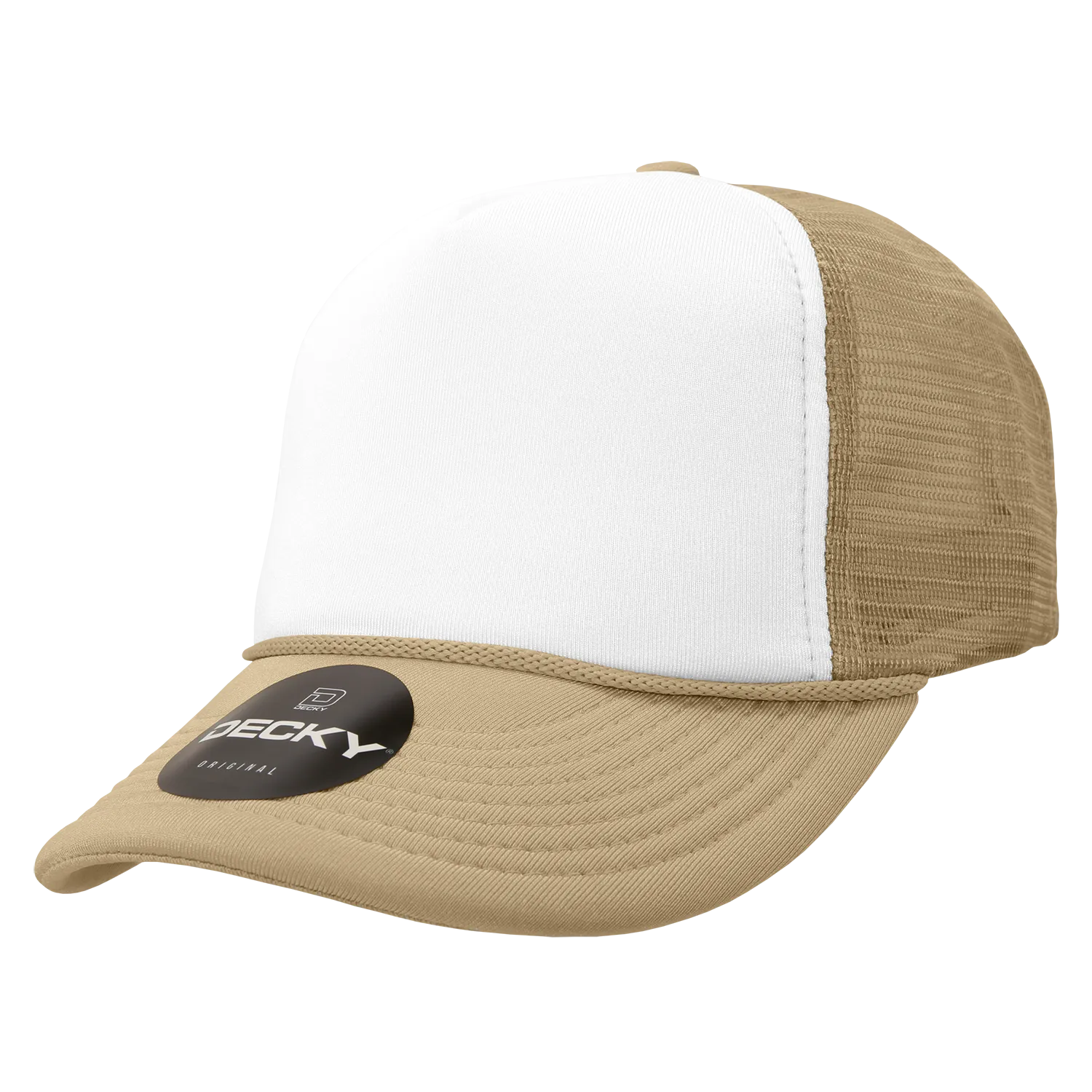 Decky 210 Blank Foam Trucker Hat, Two Tone Mesh Back Cap
