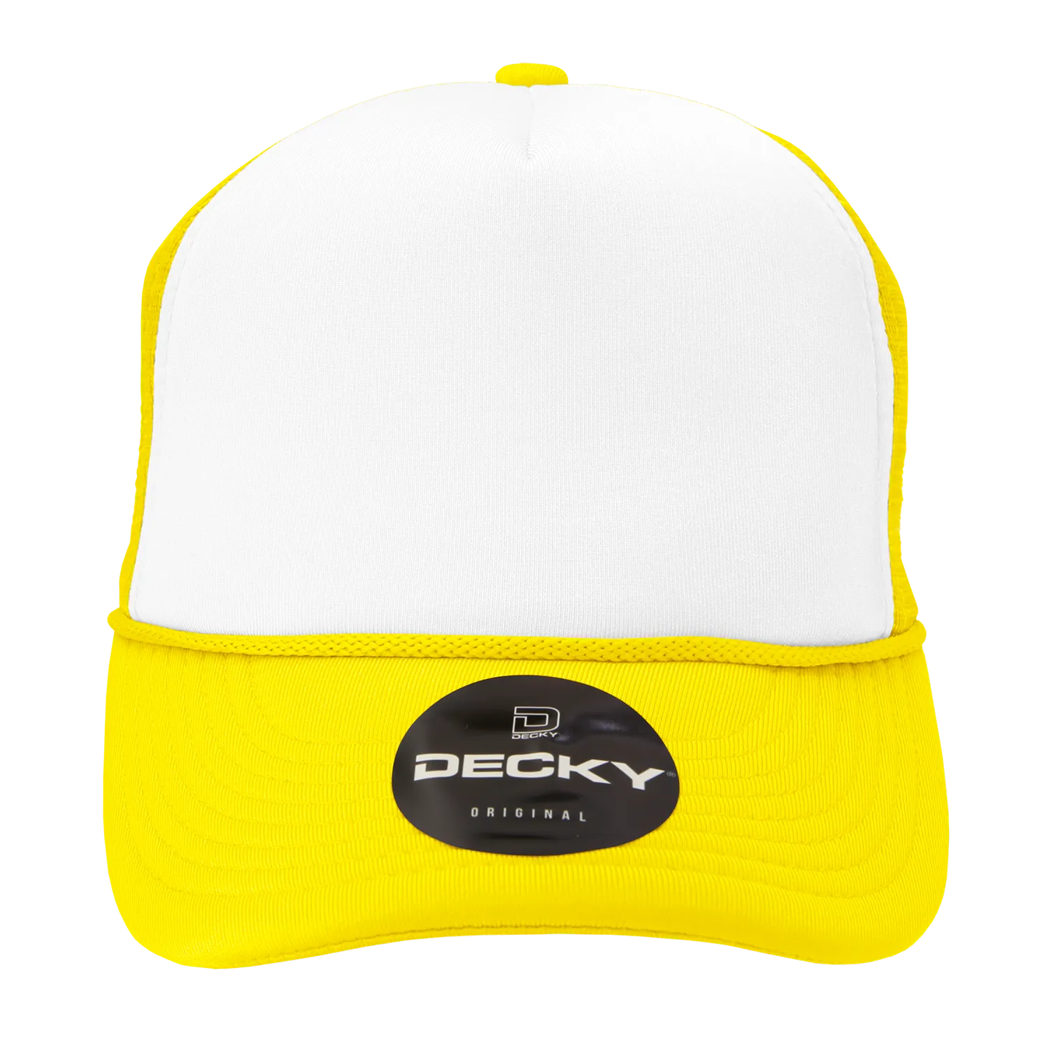 Decky 210 Blank Foam Trucker Hat, Two Tone Mesh Back Cap