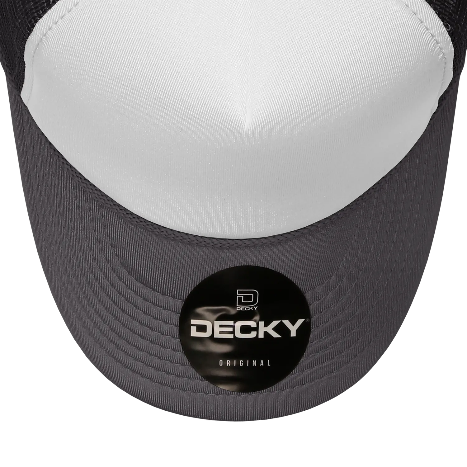 Decky 210 Blank Foam Trucker Hat, Two Tone Mesh Back Cap