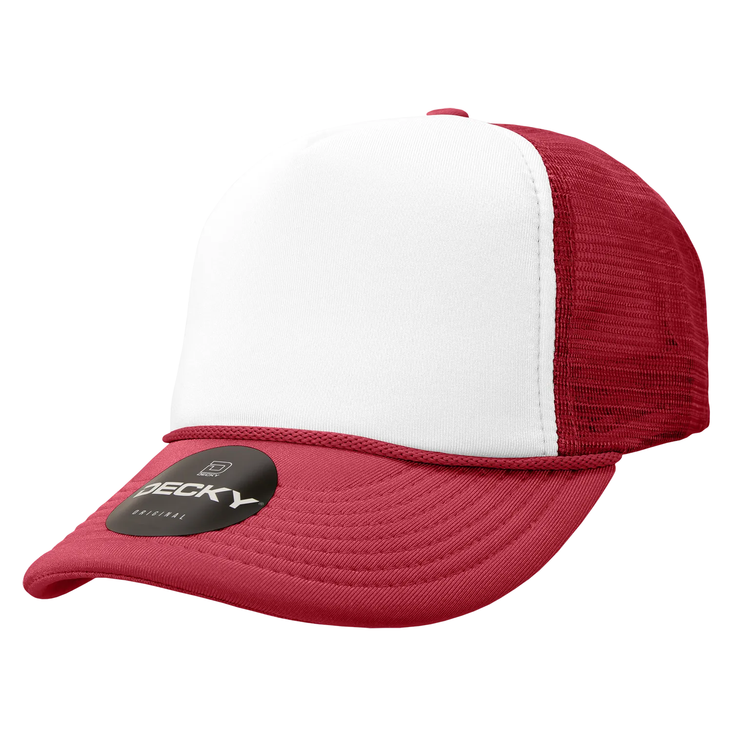 Decky 210 Blank Foam Trucker Hat, Two Tone Mesh Back Cap