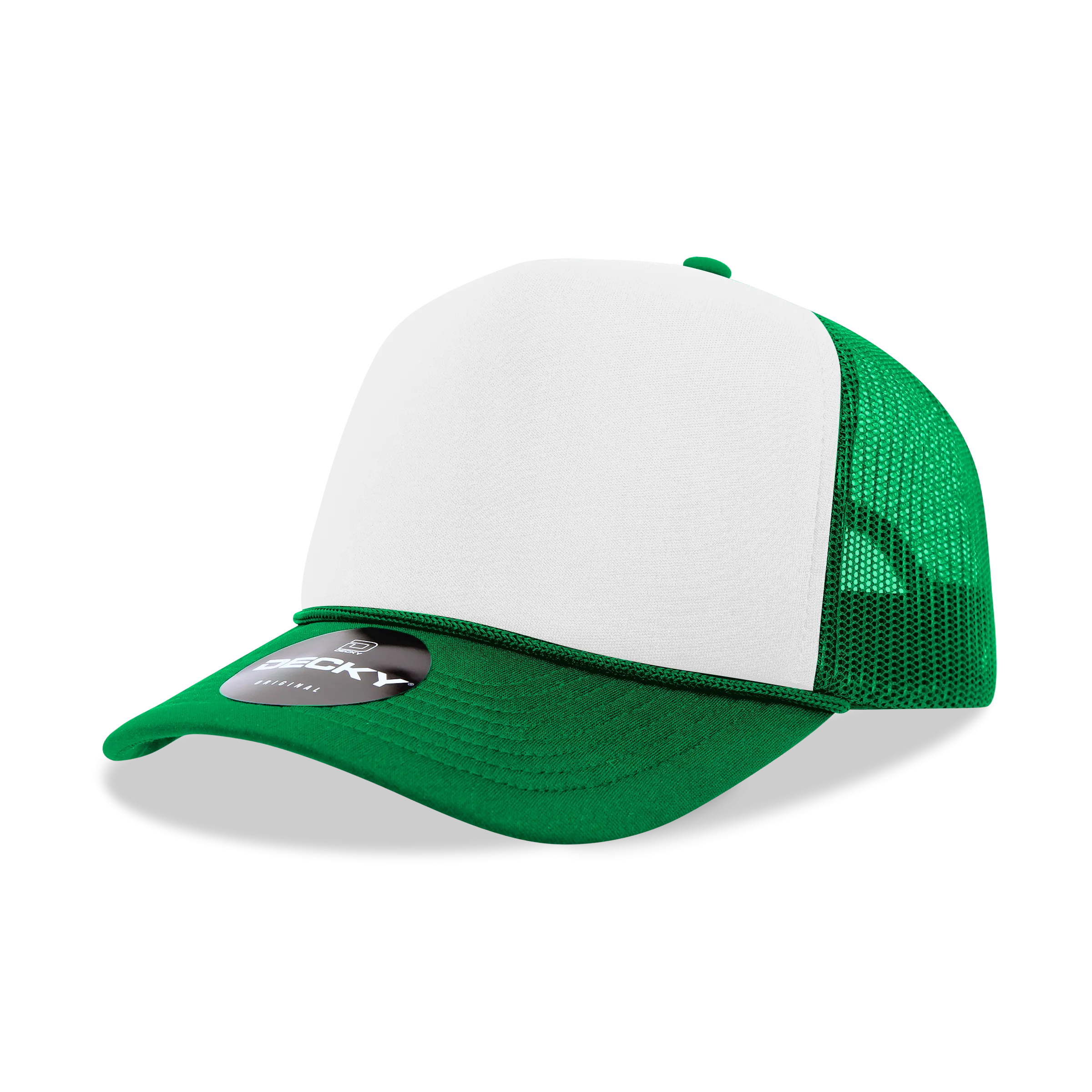 Decky 210 Blank Foam Trucker Hat, Two Tone Mesh Back Cap