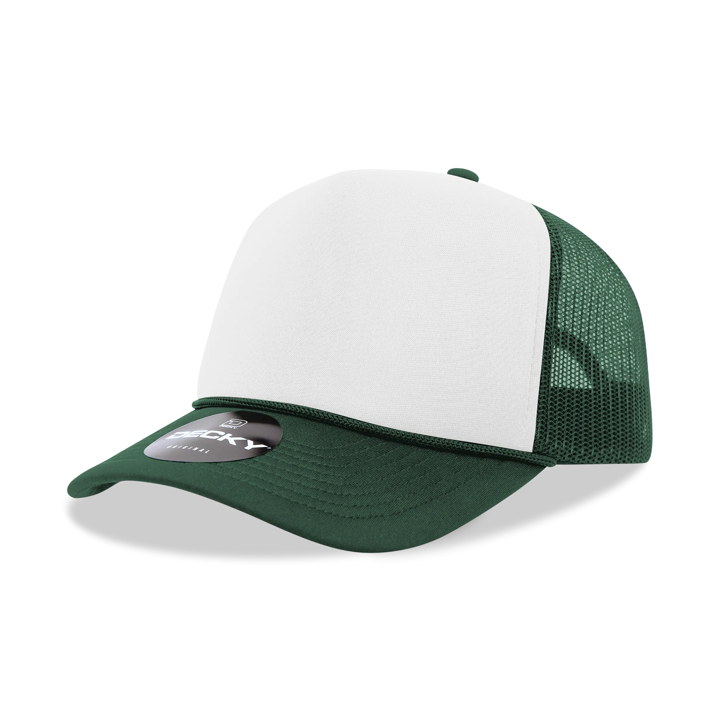 Decky 210 Blank Foam Trucker Hat, Two Tone Mesh Back Cap