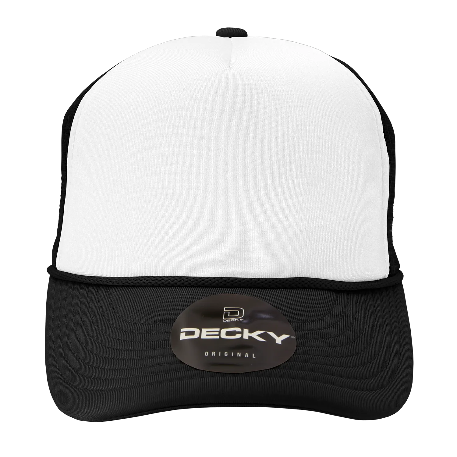 Decky 210 Blank Foam Trucker Hat, Two Tone Mesh Back Cap