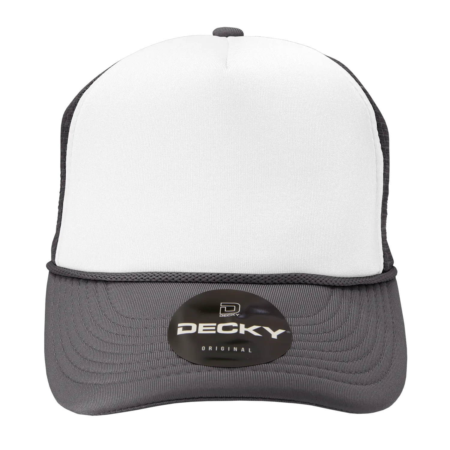 Decky 210 Blank Foam Trucker Hat, Two Tone Mesh Back Cap