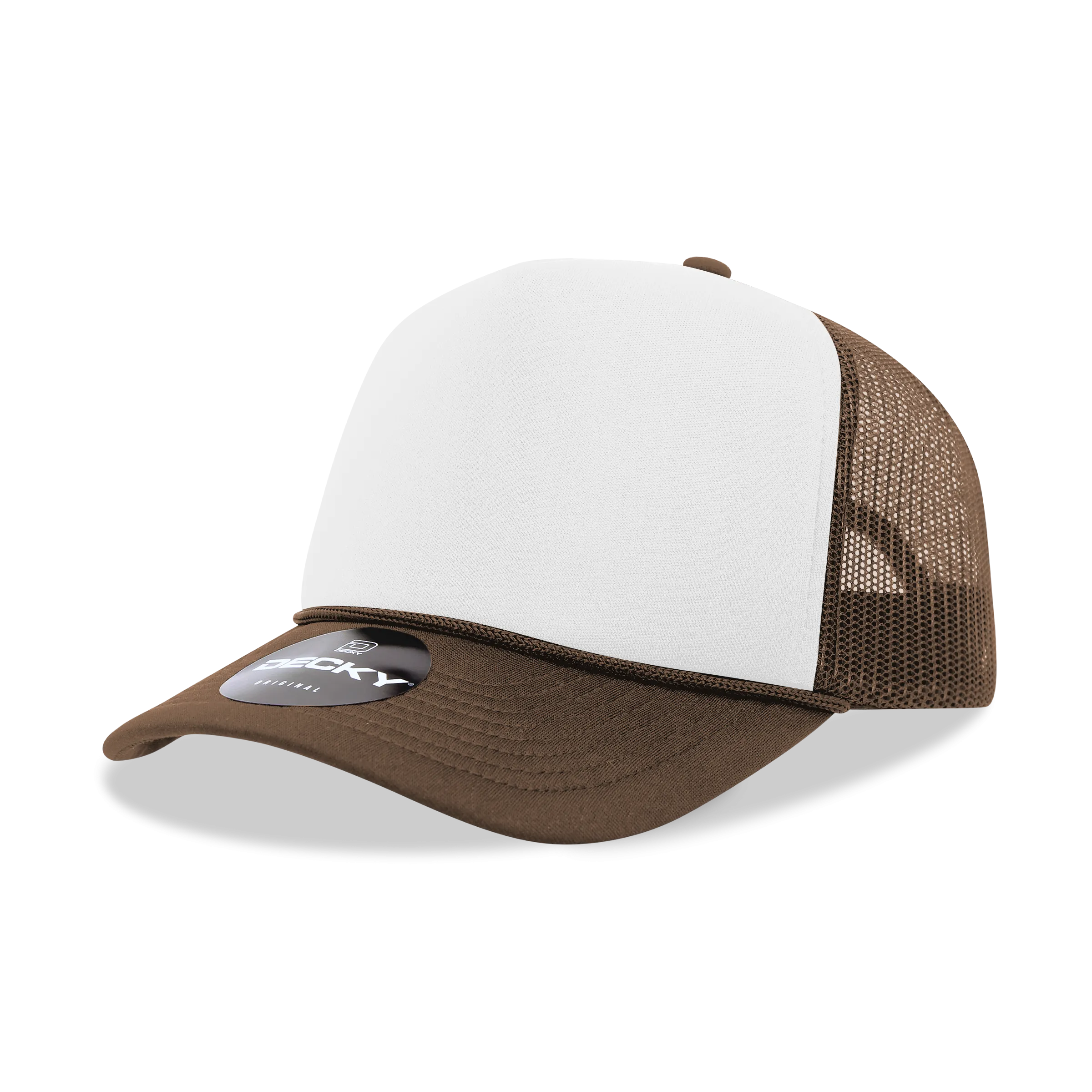 Decky 210 Blank Foam Trucker Hat, Two Tone Mesh Back Cap