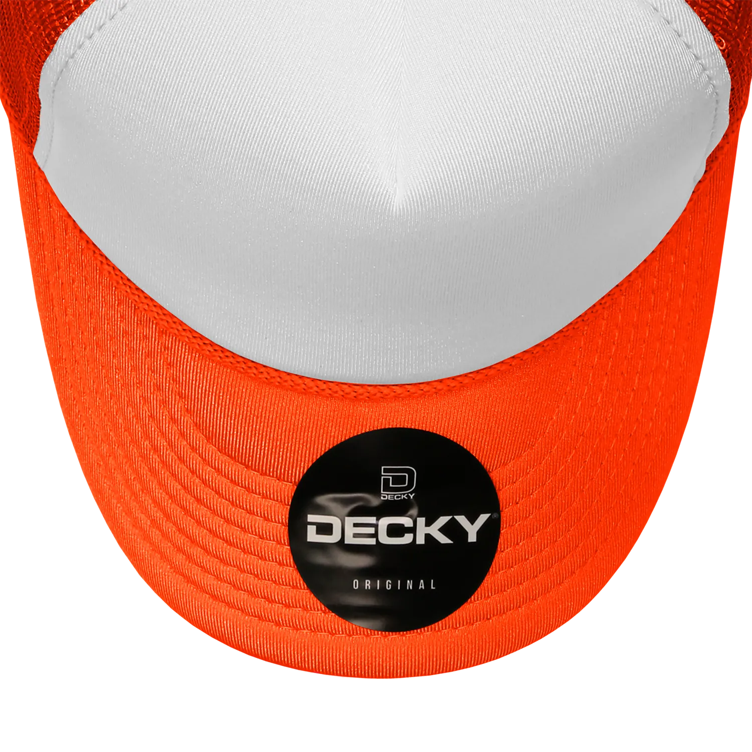 Decky 210 Blank Foam Trucker Hat, Two Tone Mesh Back Cap